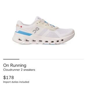 On Running | Cloudrunner 2 | White Horizon